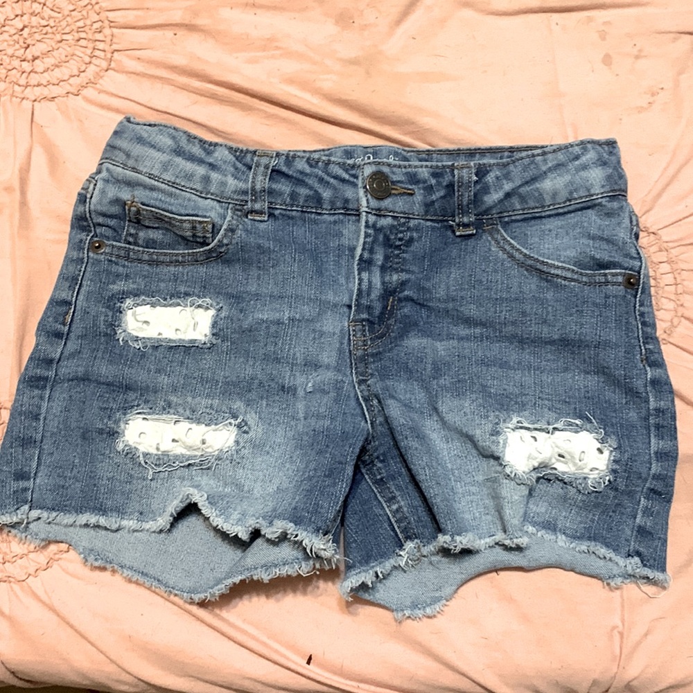 kids blue jean shorts